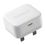 Baseus Plam Fast Charger 1C 20W UK (With Baseus Mini White Cable C to C 60W) - Image 2